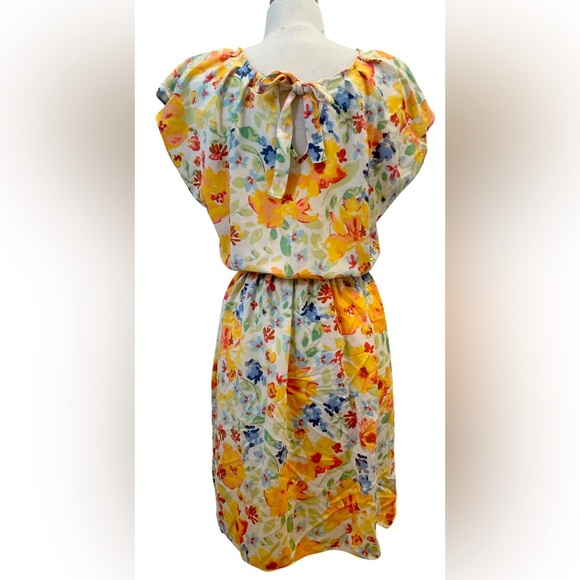 LC Lauren Conrad Floral Mini Dress - Yellow and Blue - Picture 4 of 5